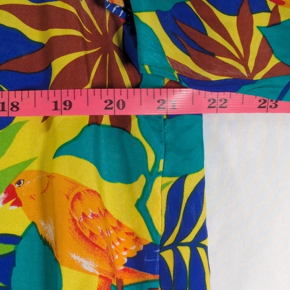 Jack Winter Petites Tropical Print Button Down Tunic Short Sleeve Size Small - Picture 9 of 11